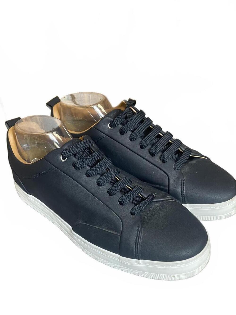 Zara men’s black vegan leather sneakers, casual lace ups 42 or 8.5 US